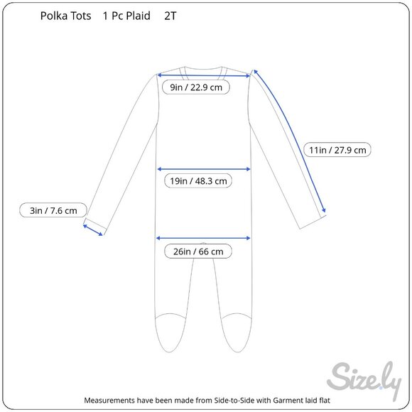 Vintage PolkaTots, Plaid - One Piece Jumpsuit - Long Sleeve - Size 2T - Picture 3 of 13